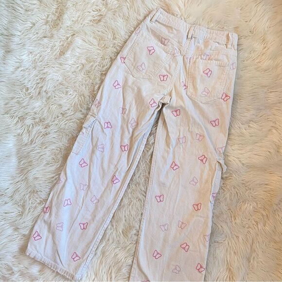 White Corduroy Butterfly Pants 🦋 💖 - Picture 4 of 7